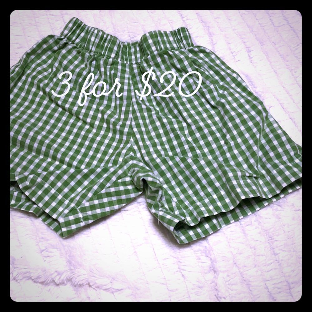 Orient Express green gingham cotton shirt 4 3for20